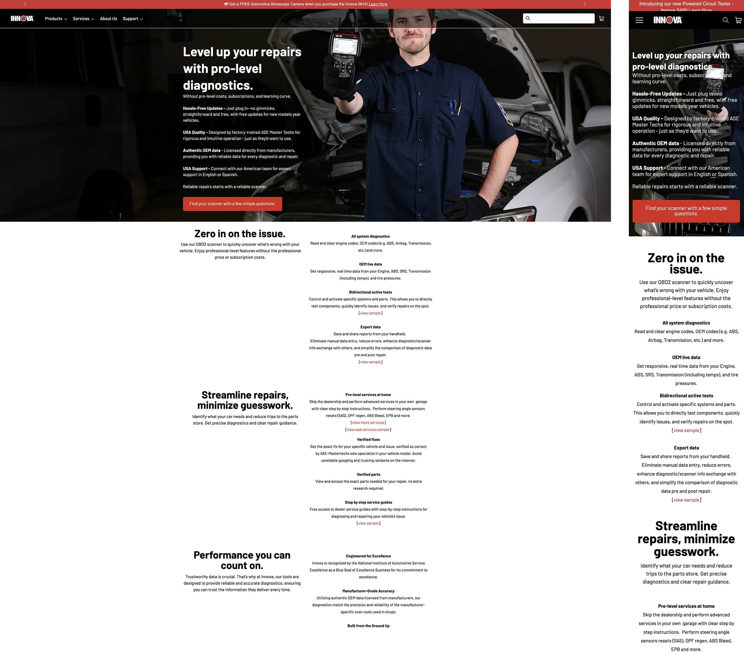 Old homepage